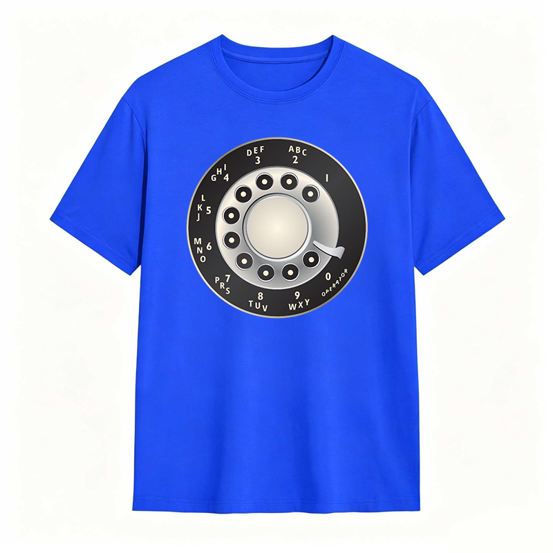 Rotary Dial Phone Pattern T-shirt