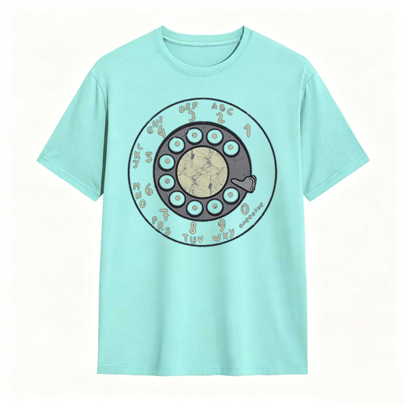 Retro Rotary Dial Phone Design T-shirt