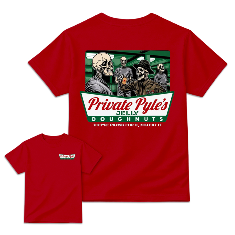 Private Pyle's Jelly Doughnuts Patriotic Military Graphic T-Shirt
