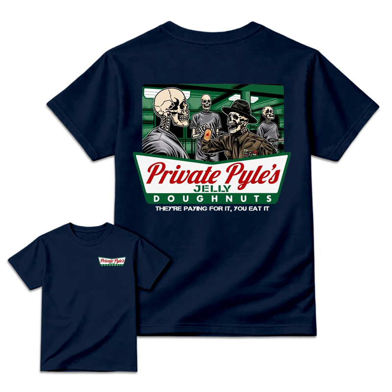 Private Pyle's Jelly Doughnuts Patriotic Military Graphic T-Shirt