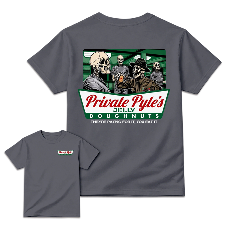 Private Pyle's Jelly Doughnuts Patriotic Military Graphic T-Shirt