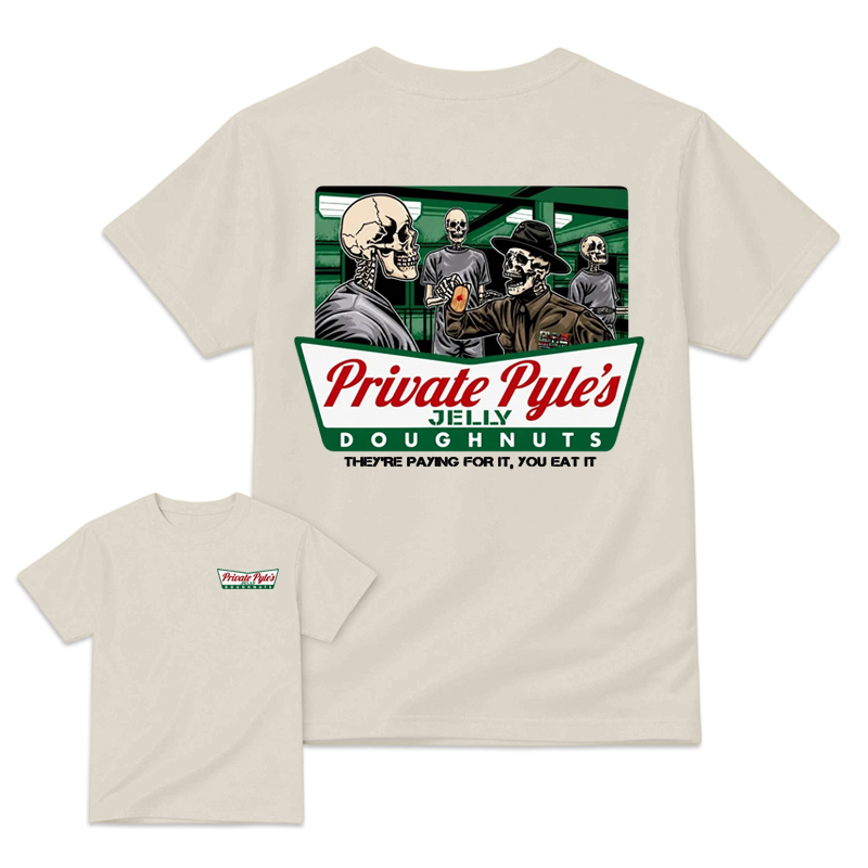 Private Pyle's Jelly Doughnuts Patriotic Military Graphic T-Shirt