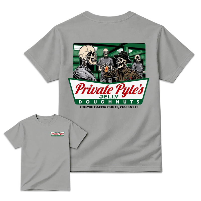 Private Pyle's Jelly Doughnuts Patriotic Military Graphic T-Shirt