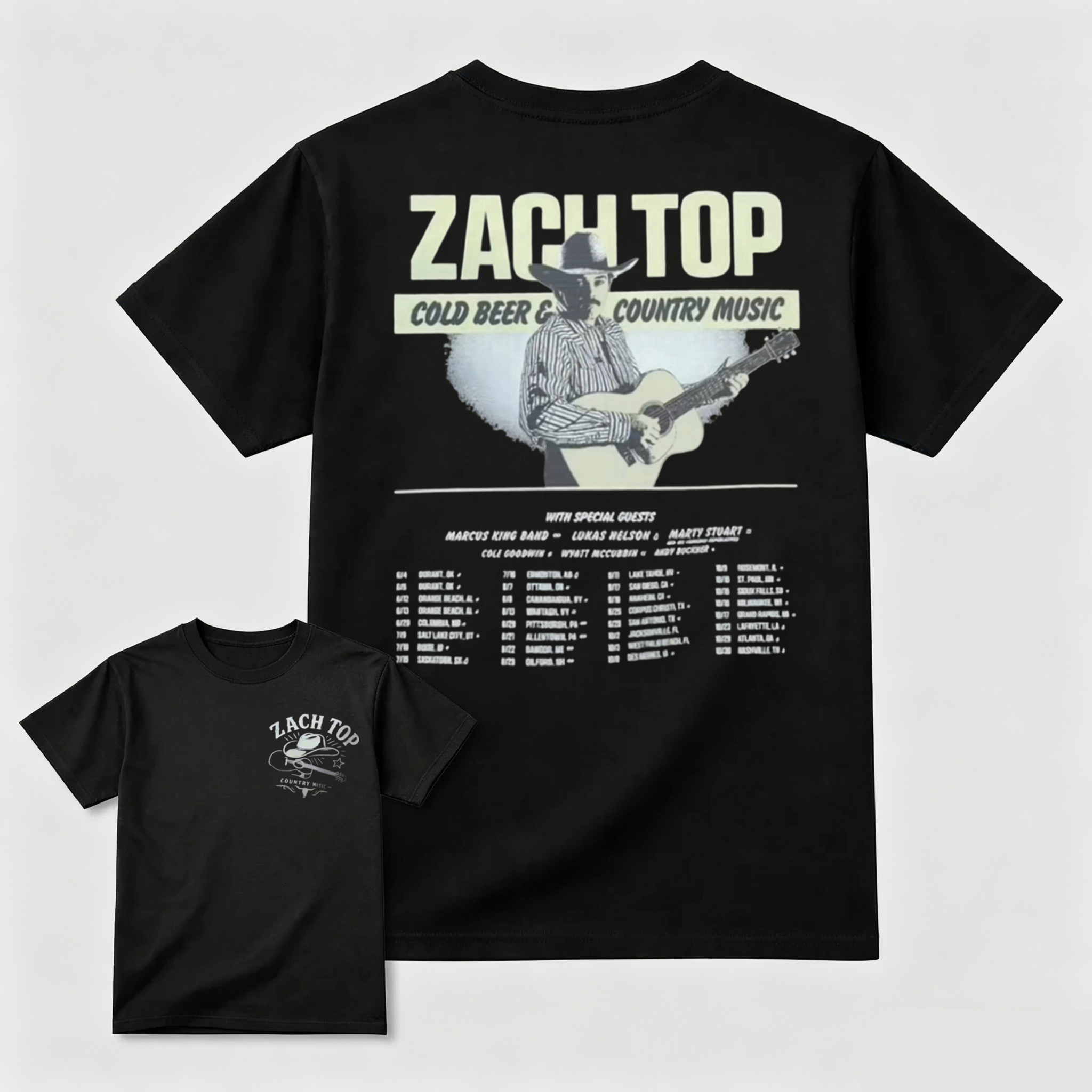 Zach Top Shirt  - Cold Beer & Country Music Tour 2026 Tee High-Quality Unisex Cotton Shirt Cold Beer & Country Music Tour 2026 Graphic Vintage Country Music Merch Streetwear Graphic Shirt Gift for Zach Top Fan