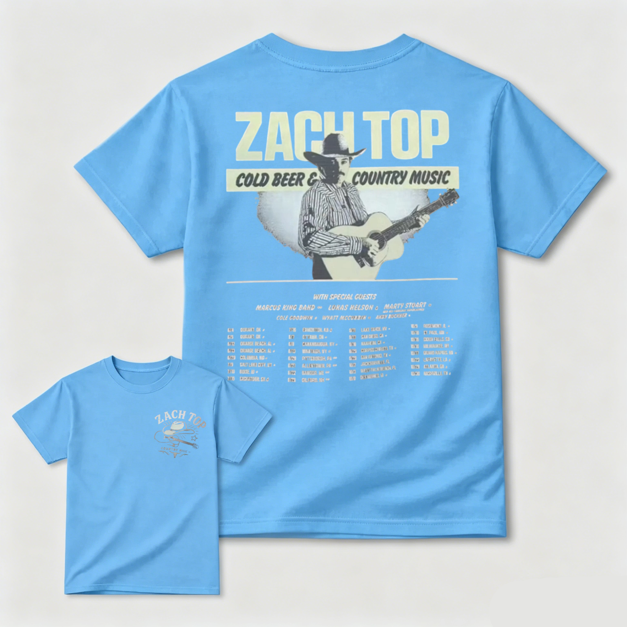 Zach Top Shirt  - Cold Beer & Country Music Tour 2026 Tee High-Quality Unisex Cotton Shirt Cold Beer & Country Music Tour 2026 Graphic Vintage Country Music Merch Streetwear Graphic Shirt Gift for Zach Top Fan