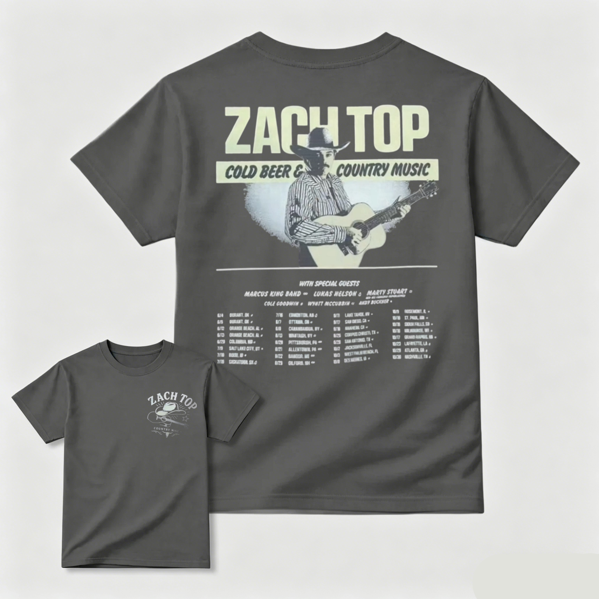 Zach Top Shirt  - Cold Beer & Country Music Tour 2026 Tee High-Quality Unisex Cotton Shirt Cold Beer & Country Music Tour 2026 Graphic Vintage Country Music Merch Streetwear Graphic Shirt Gift for Zach Top Fan