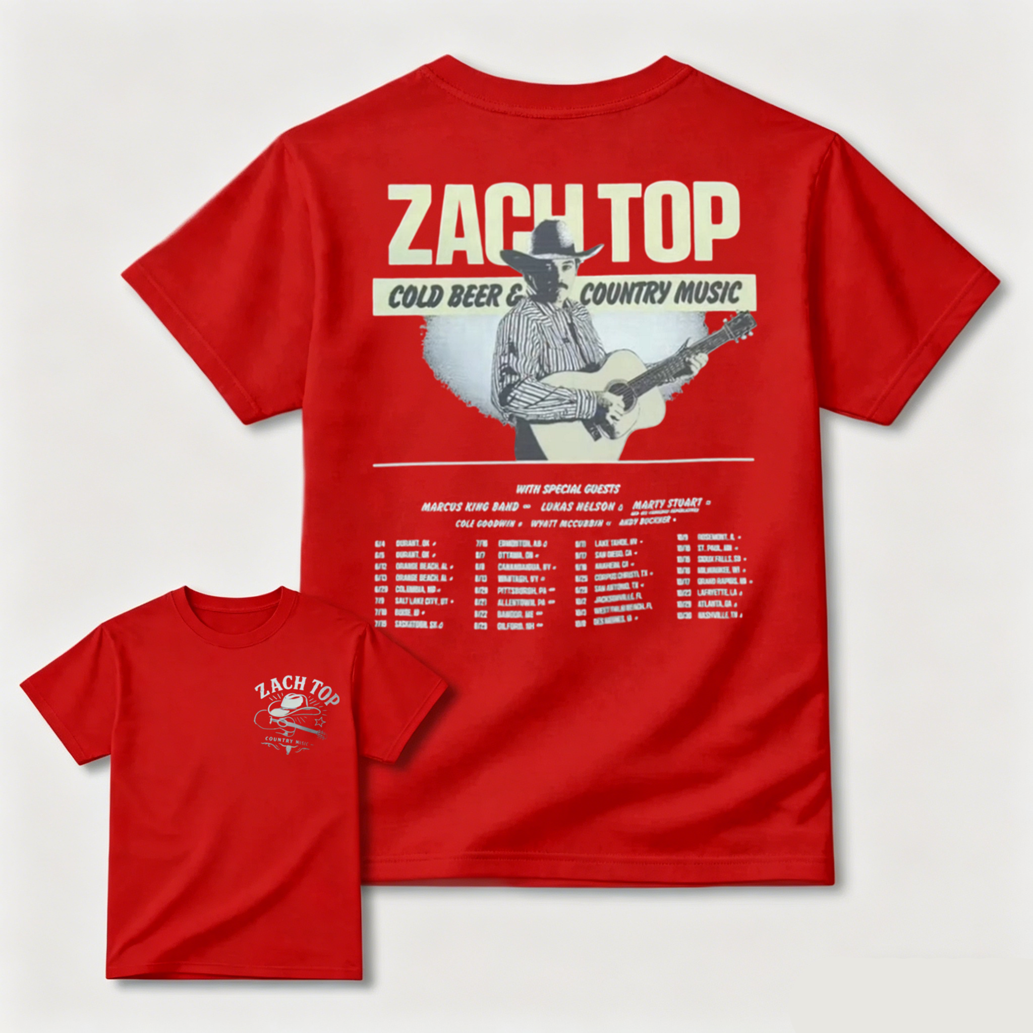 Zach Top Shirt  - Cold Beer & Country Music Tour 2026 Tee High-Quality Unisex Cotton Shirt Cold Beer & Country Music Tour 2026 Graphic Vintage Country Music Merch Streetwear Graphic Shirt Gift for Zach Top Fan