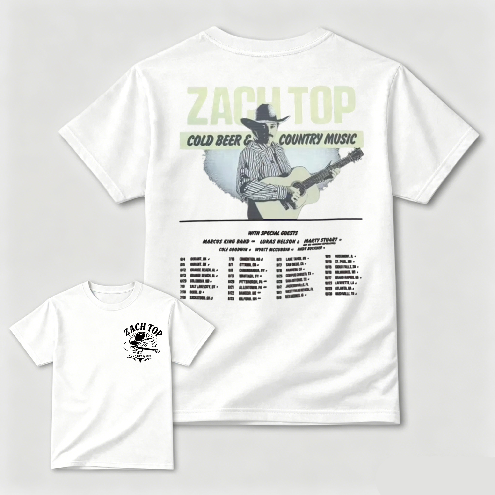 Zach Top Shirt  - Cold Beer & Country Music Tour 2026 Tee High-Quality Unisex Cotton Shirt Cold Beer & Country Music Tour 2026 Graphic Vintage Country Music Merch Streetwear Graphic Shirt Gift for Zach Top Fan