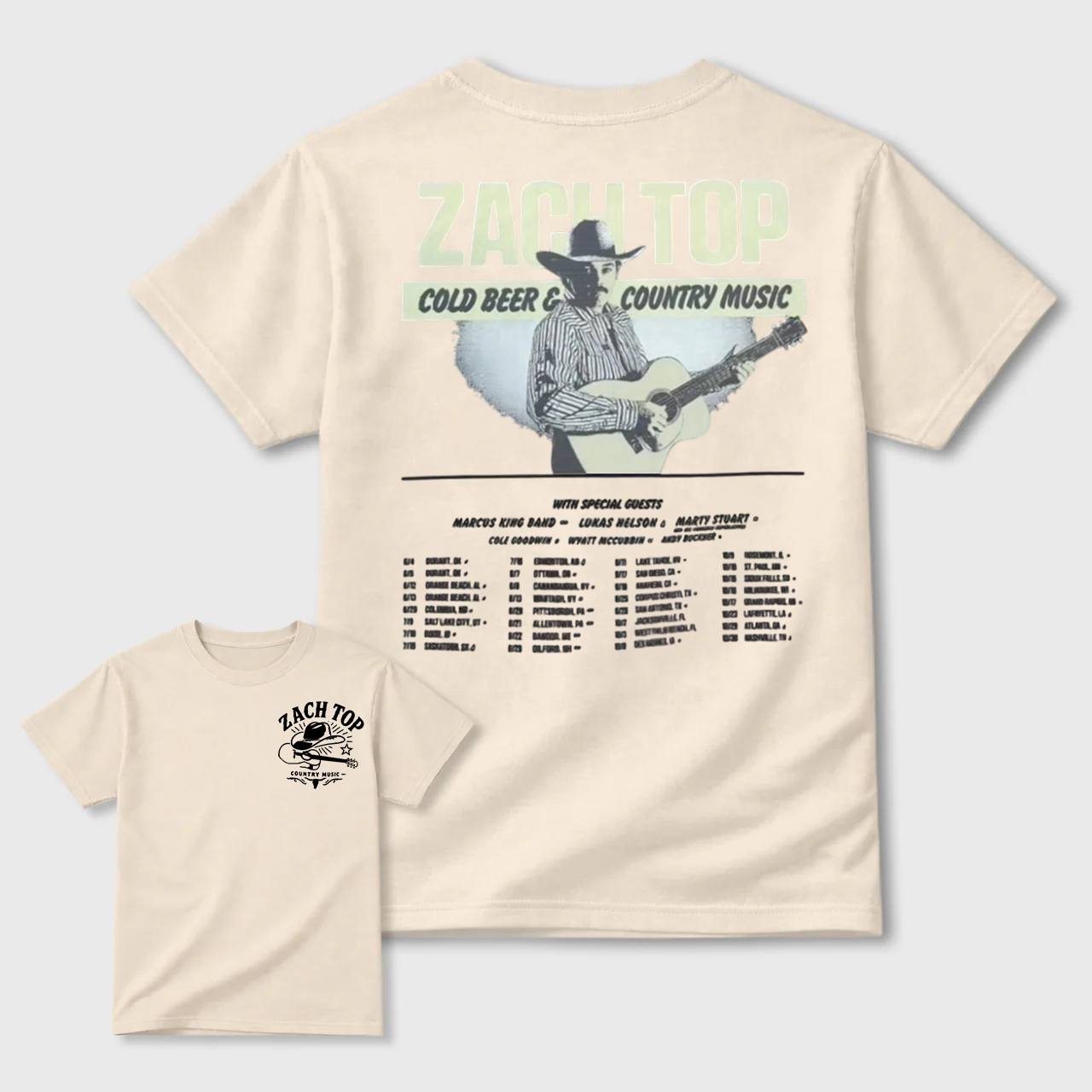 Zach Top Shirt  - Cold Beer & Country Music Tour 2026 Tee High-Quality Unisex Cotton Shirt Cold Beer & Country Music Tour 2026 Graphic Vintage Country Music Merch Streetwear Graphic Shirt Gift for Zach Top Fan