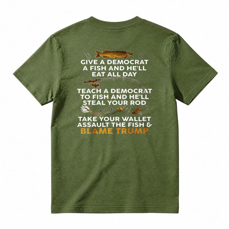 Fish And Democrat Saying T-shirt