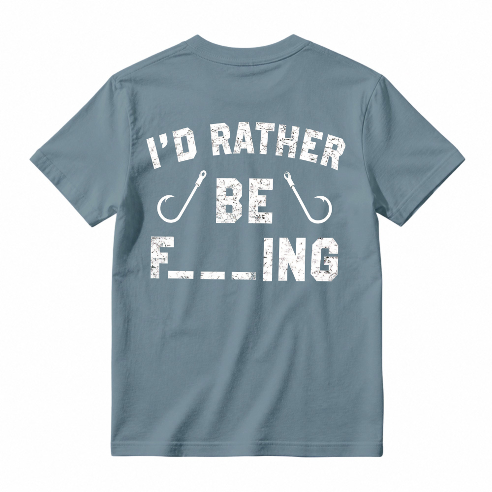 I Would Rather Be Fishing Hook Graphic T-shirt