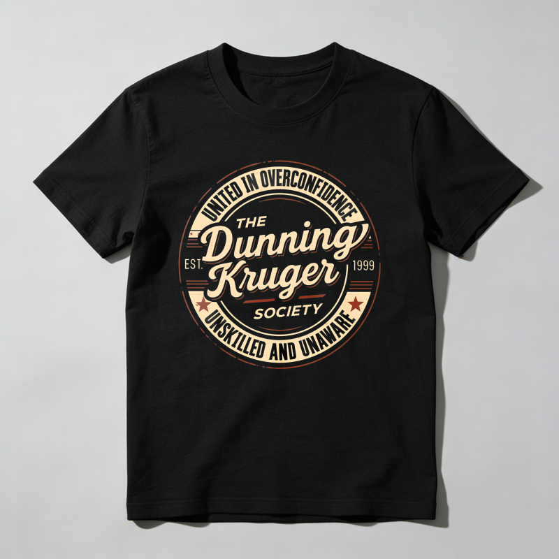Dorawear™ United In Overconfidence The Dunning Kruger Society Unskilled And Unaware T Shirt