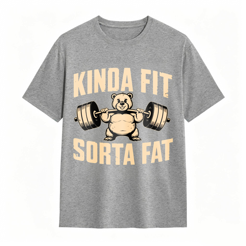 Dorawear™ Kinda Fit Sorta Fat Bear Lifting Barbell Unisex Classic T-shirt
