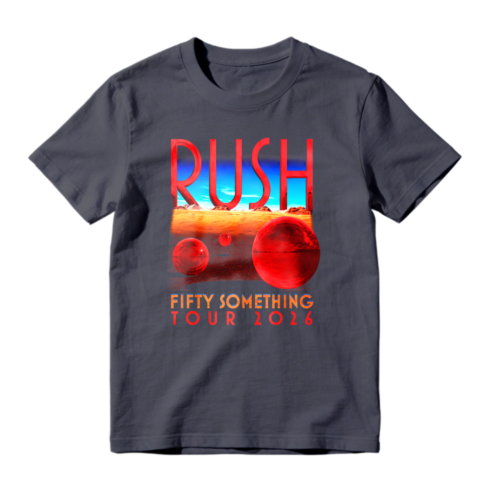 Rush Fifty Something Tour 2026 Retro Sci-Fi Planet Graphic T-shirt