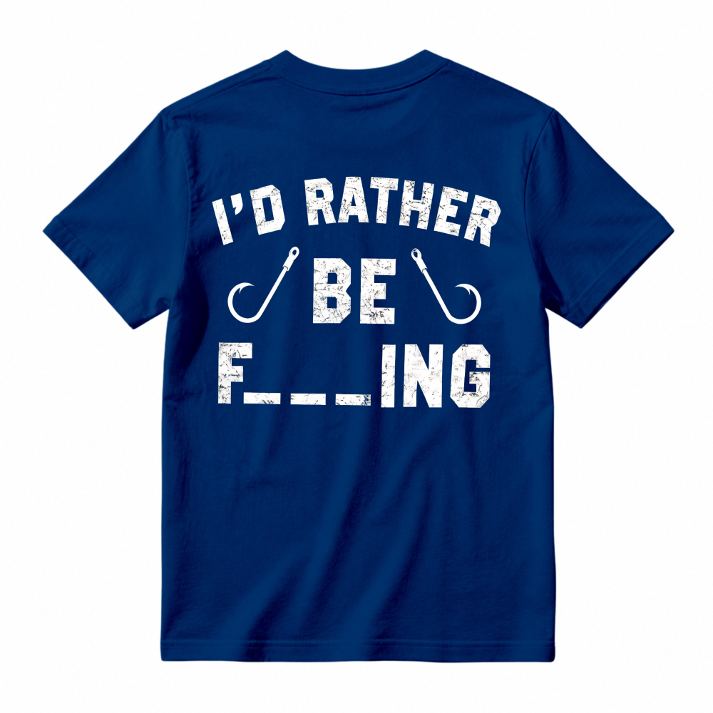 I Would Rather Be Fishing Hook Graphic T-shirt