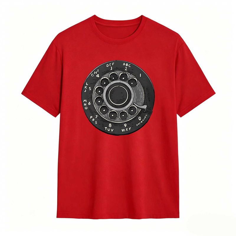 Rotary Phone Dial Pattern T-shirt