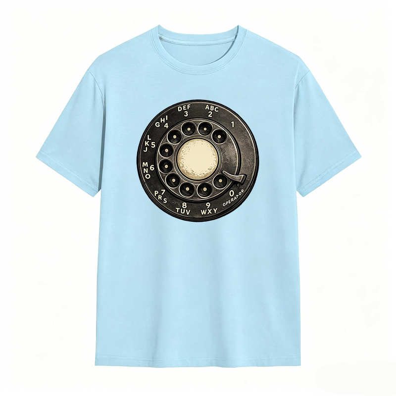Retro Rotary Phone Dial Pattern T-shirt