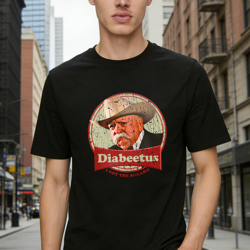 Dorawear™ Diabeetus I Got The Sugars Man With Hat And Mustache Design Unisex Classic T-shirt