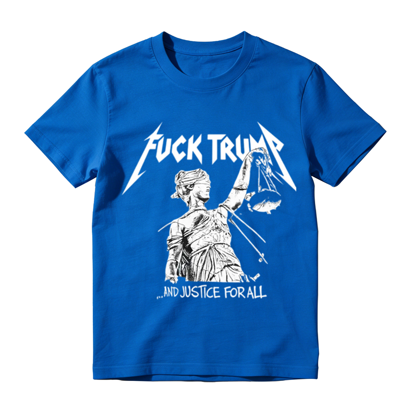 Vintage Metal Protest Graphic and Justice For All T-Shirt