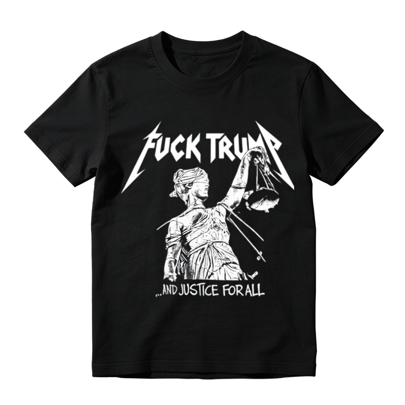 Vintage Metal Protest Graphic and Justice For All T-Shirt