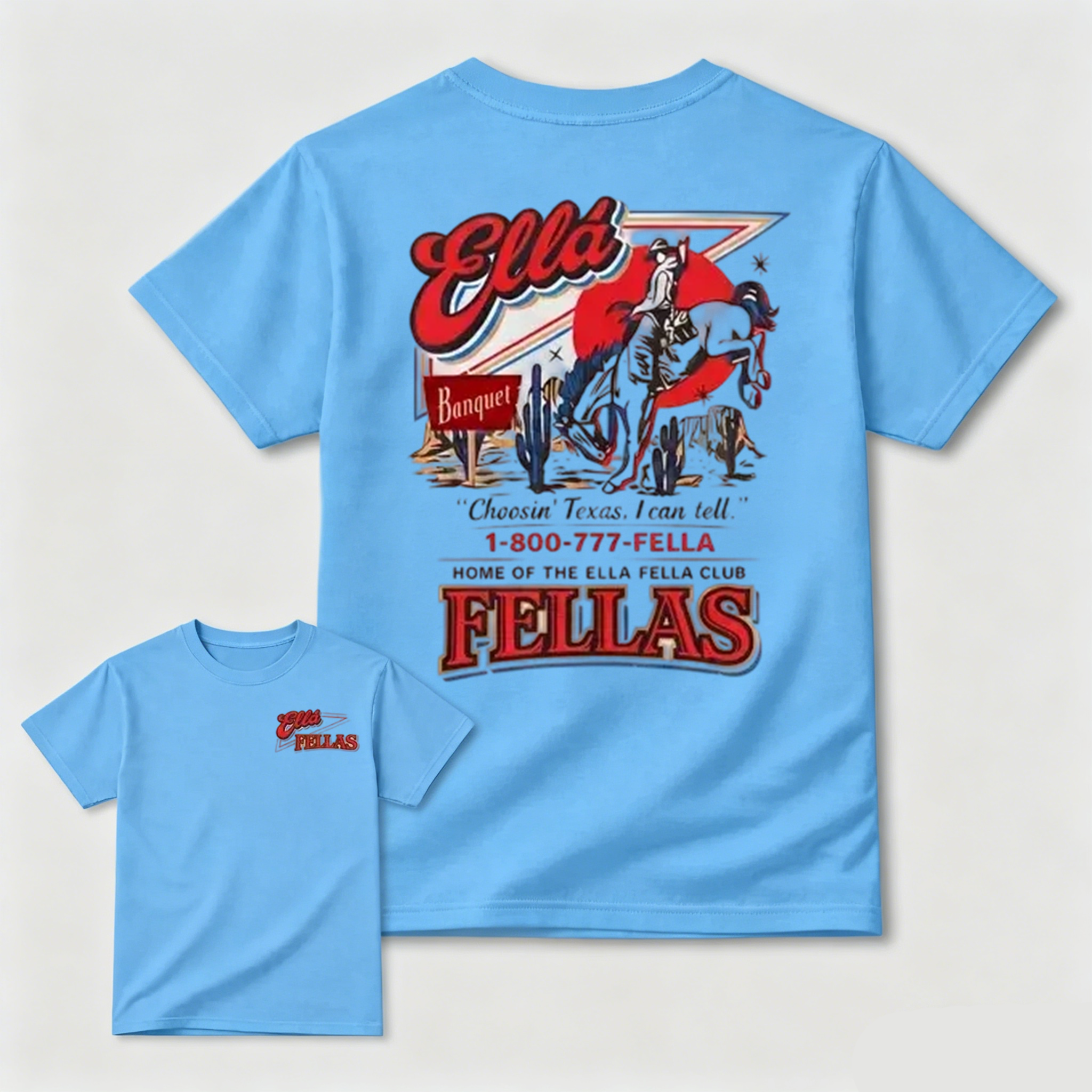 [100%cotton]Ella Fella Club Shirt, 1-800-777-Fella Graphic Tee, Indie Aesthetic Dandelion T-Shirt, Retro Style Trendy Unisex Shirt