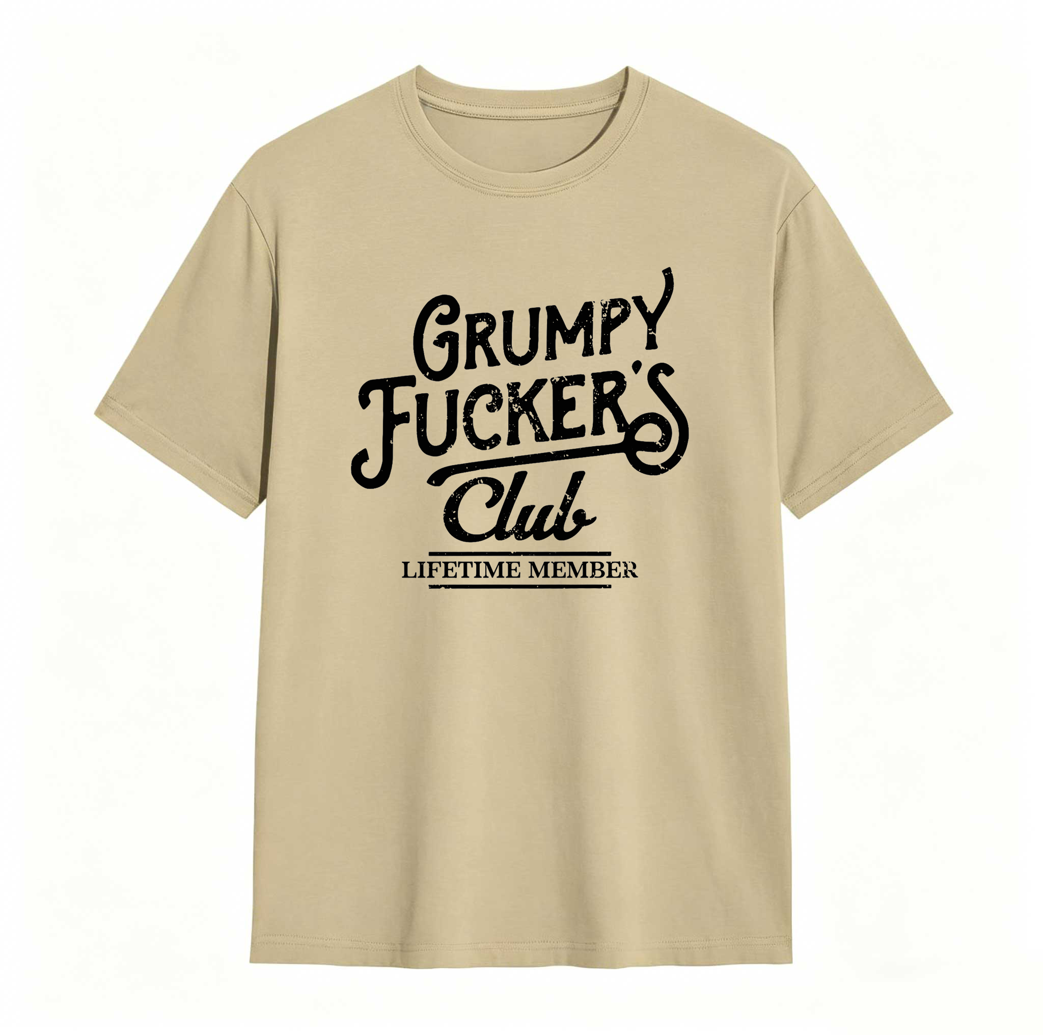 Dorawear™  Mens Funny T Shirts Grumpy F*ckers Club Sarcastic Graphic Novelty Tee For Men Mens Funny T Shirts Cool Vintage Fashion T-Shirt