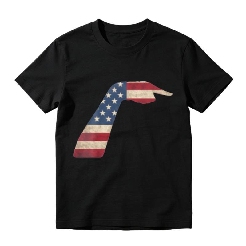 American Flag Hand Pointing Right Graphic Unisex Classic T-shirt