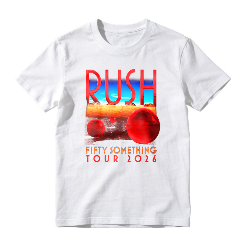 Rush Fifty Something Tour 2026 Retro Sci-Fi Planet Graphic T-shirt