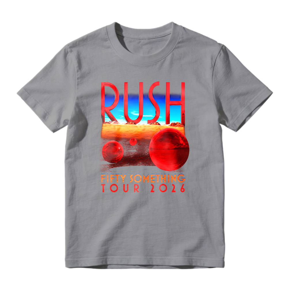 Rush Fifty Something Tour 2026 Retro Sci-Fi Planet Graphic T-shirt