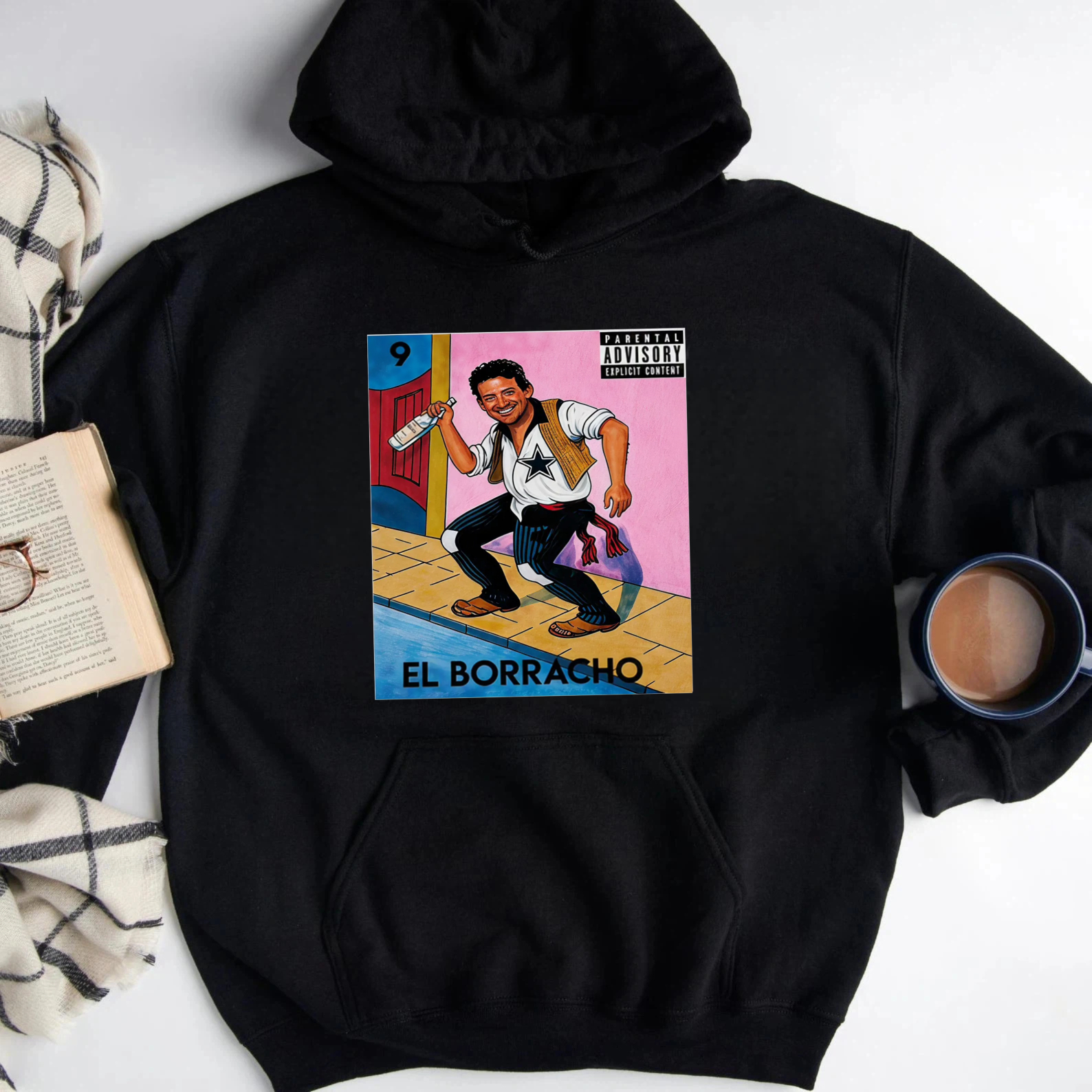 El Borracho Loteria Card Art Unisex Classic Hoodie