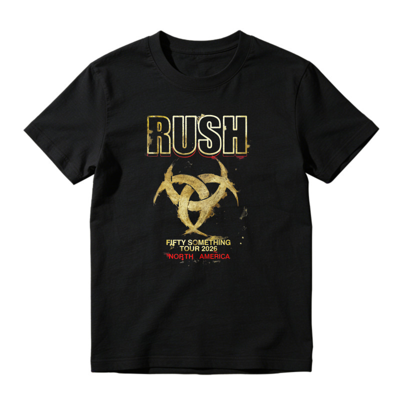 Rush Fifty Something Tour 2015 North America Band Logo Graphic T-shirt