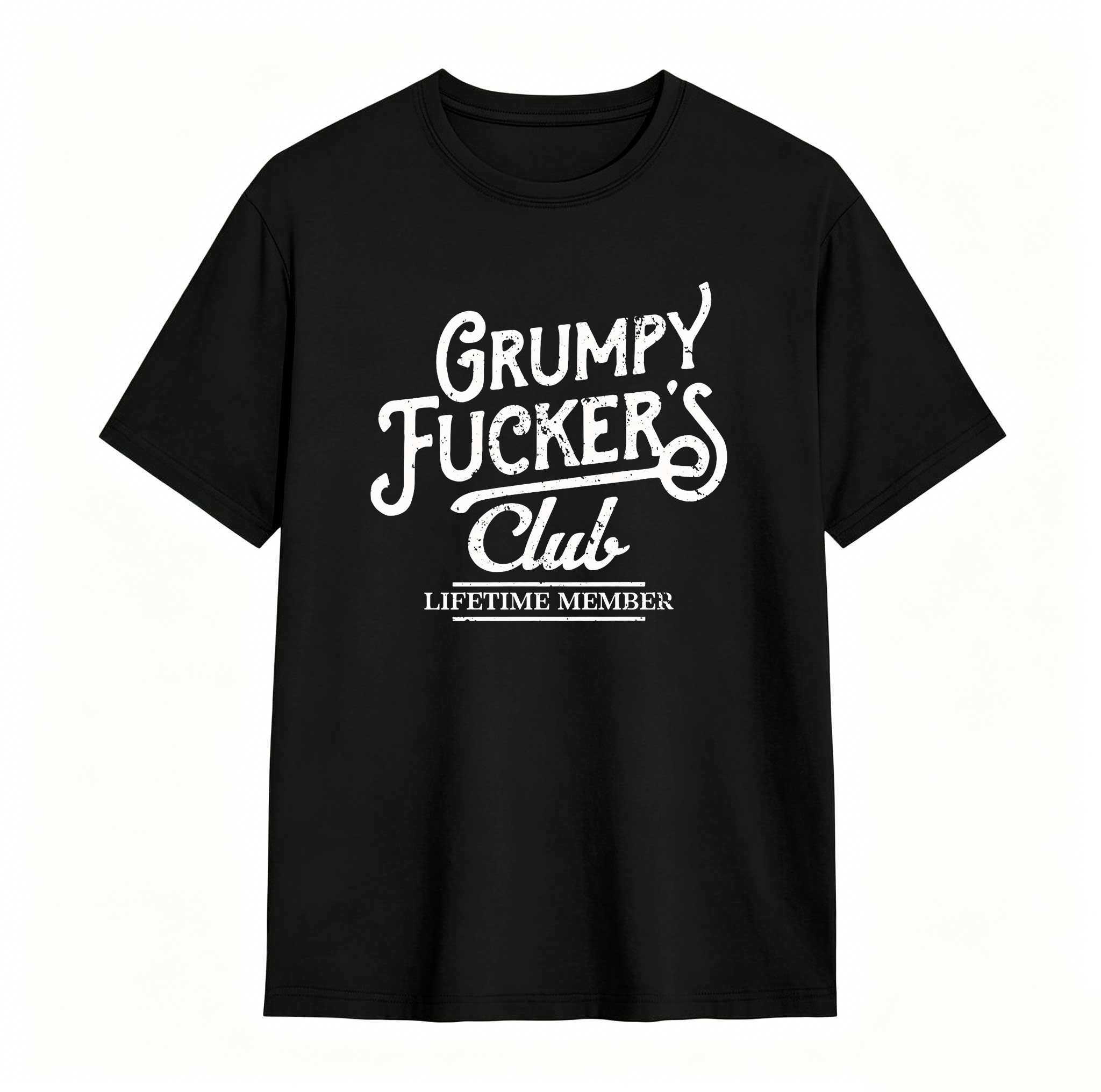 Dorawear™  Mens Funny T Shirts Grumpy F*ckers Club Sarcastic Graphic Novelty Tee For Men Mens Funny T Shirts Cool Vintage Fashion T-Shirt