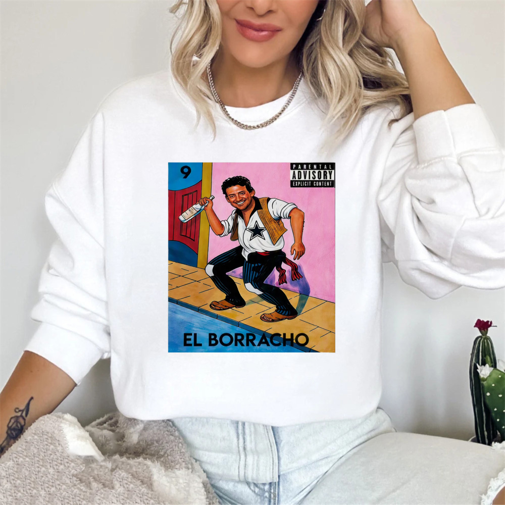 El Borracho Mexican Loteria Card Sweatshirt