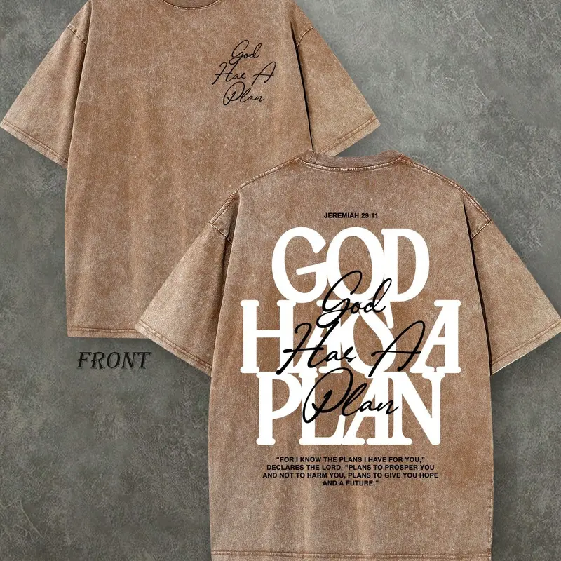 God Has A Plan Jeremiah 29 11 Washed T-shirt