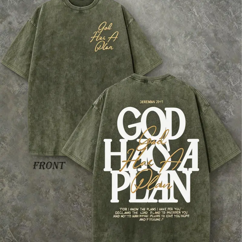 God Has A Plan Jeremiah 29 11 Washed T-shirt