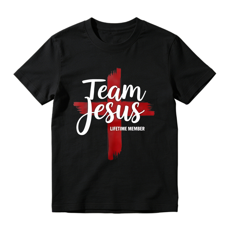 Team Jesus Cross Design T-shirt
