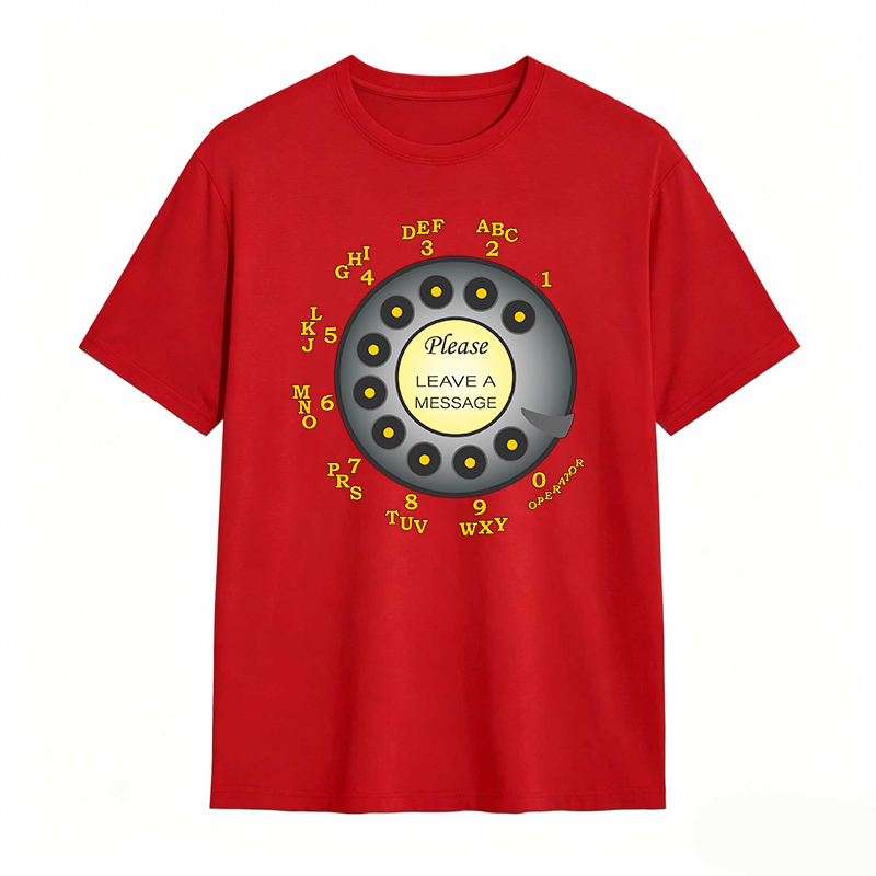 Retro Telephone Dial Please Leave A Message T-shirt