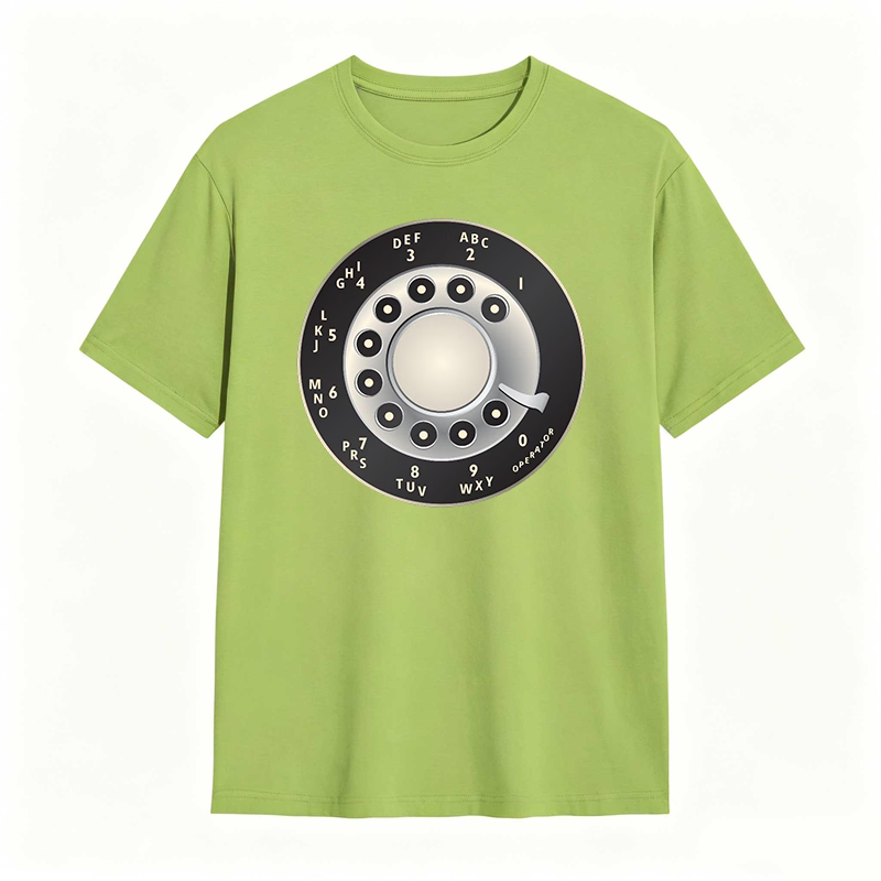 Rotary Dial Phone Pattern T-shirt