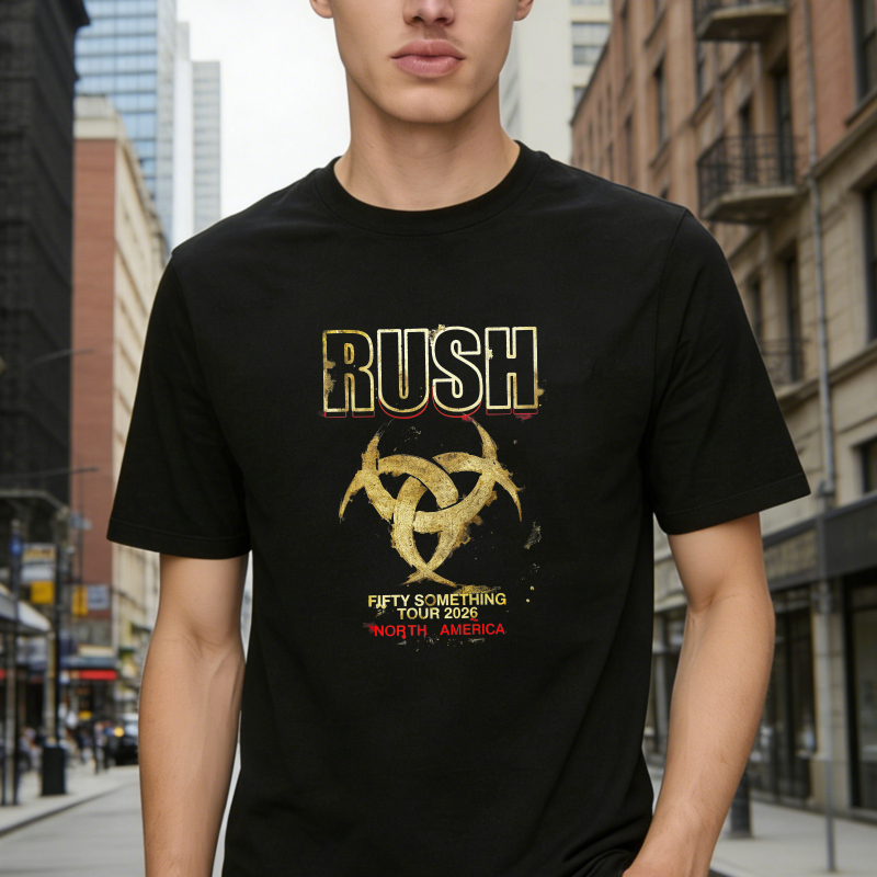 Rush Fifty Something Tour 2015 North America Band Logo Graphic T-shirt