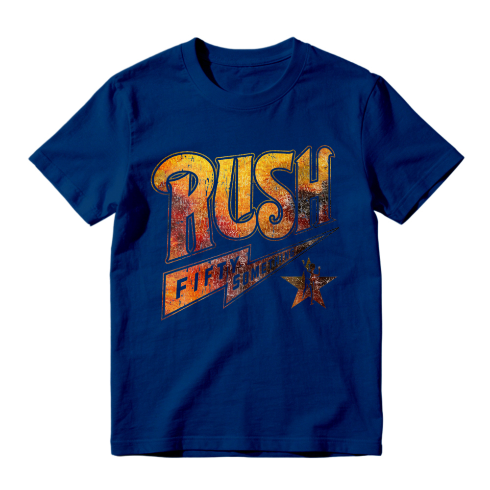 Rush Band Fifty Something Tour Vintage Retro Graphic T-shirt