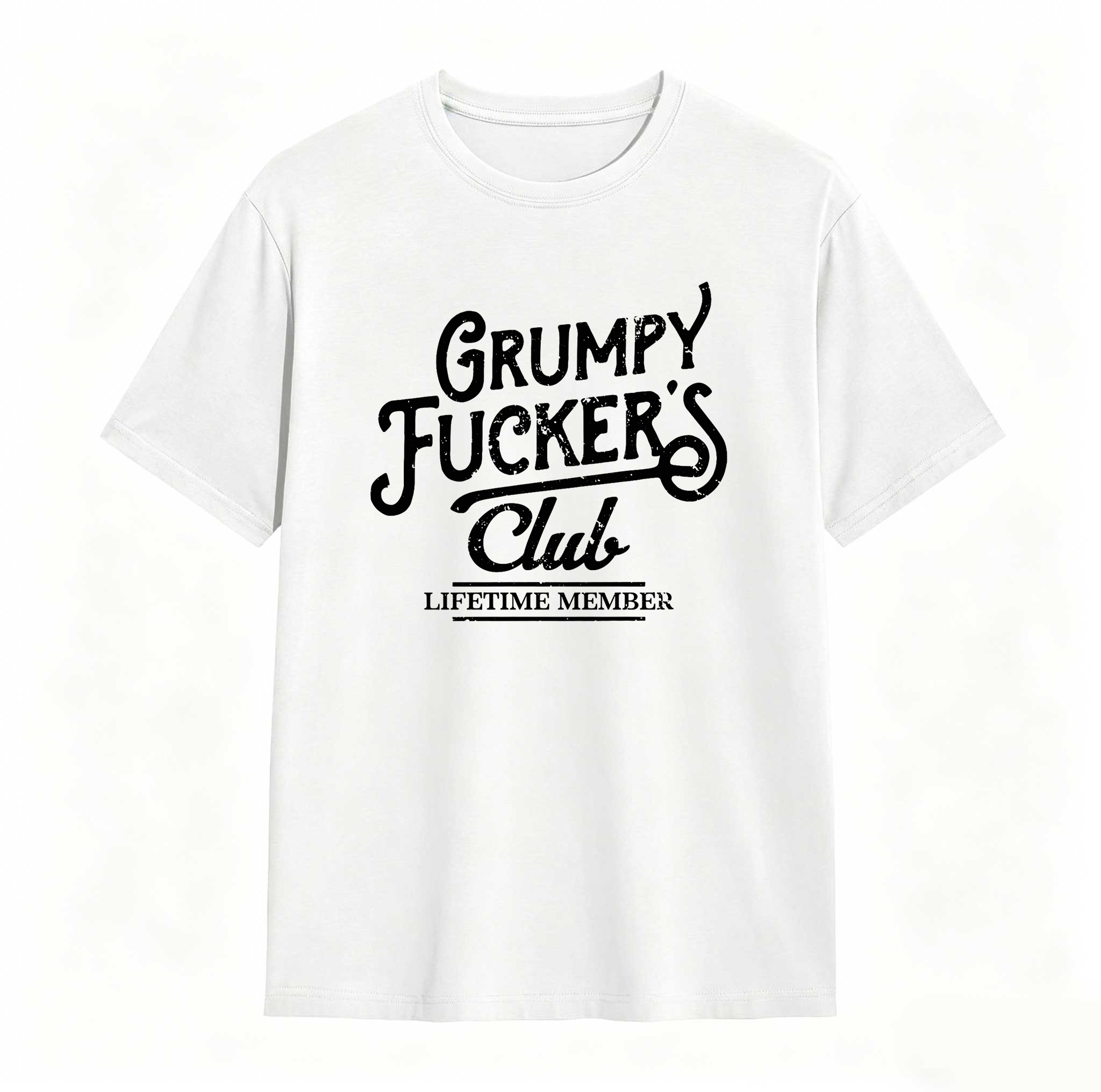 Dorawear™  Mens Funny T Shirts Grumpy F*ckers Club Sarcastic Graphic Novelty Tee For Men Mens Funny T Shirts Cool Vintage Fashion T-Shirt