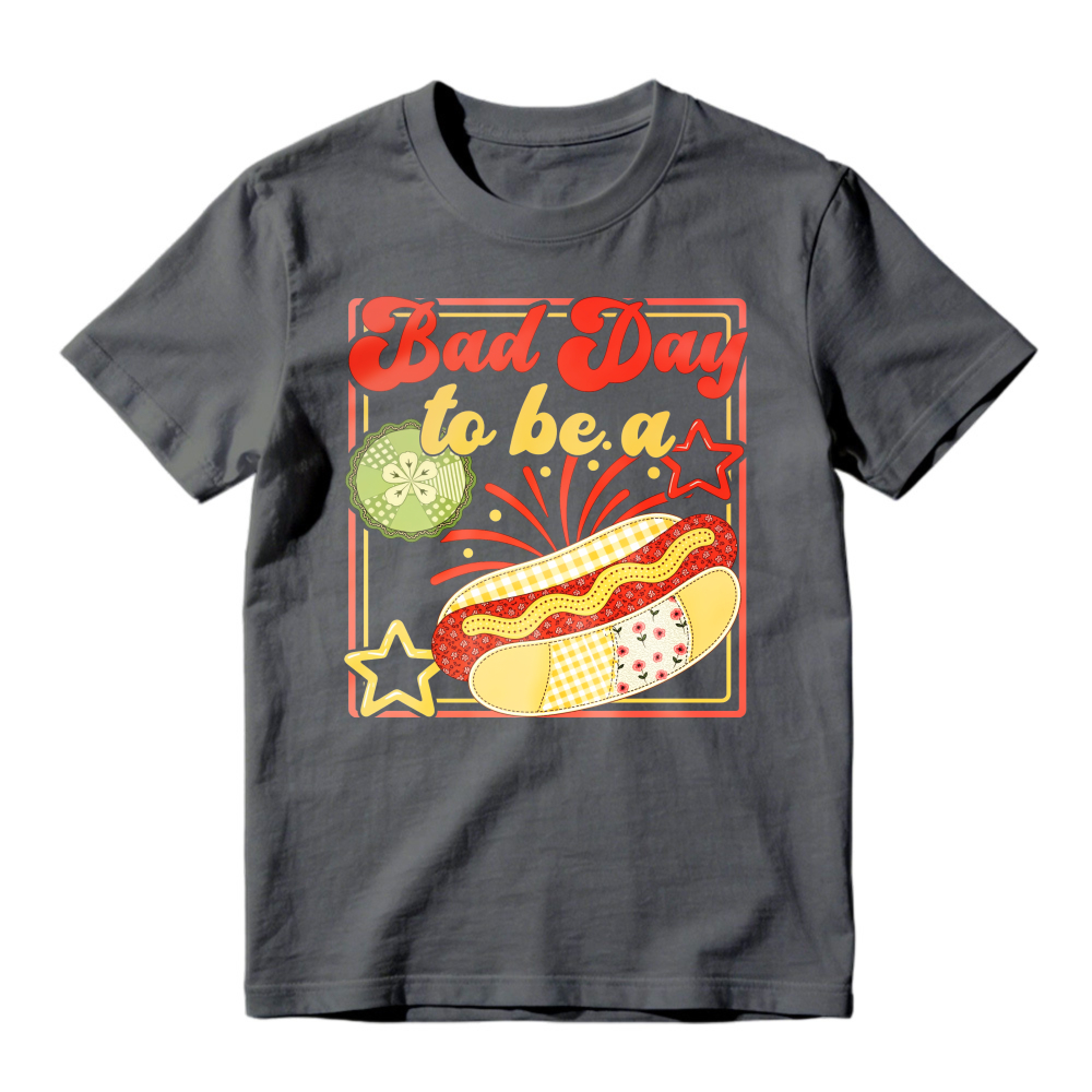 Bad Day To Be A Hot Dog With Mustard And Ketchup Unisex Classic T-shirt