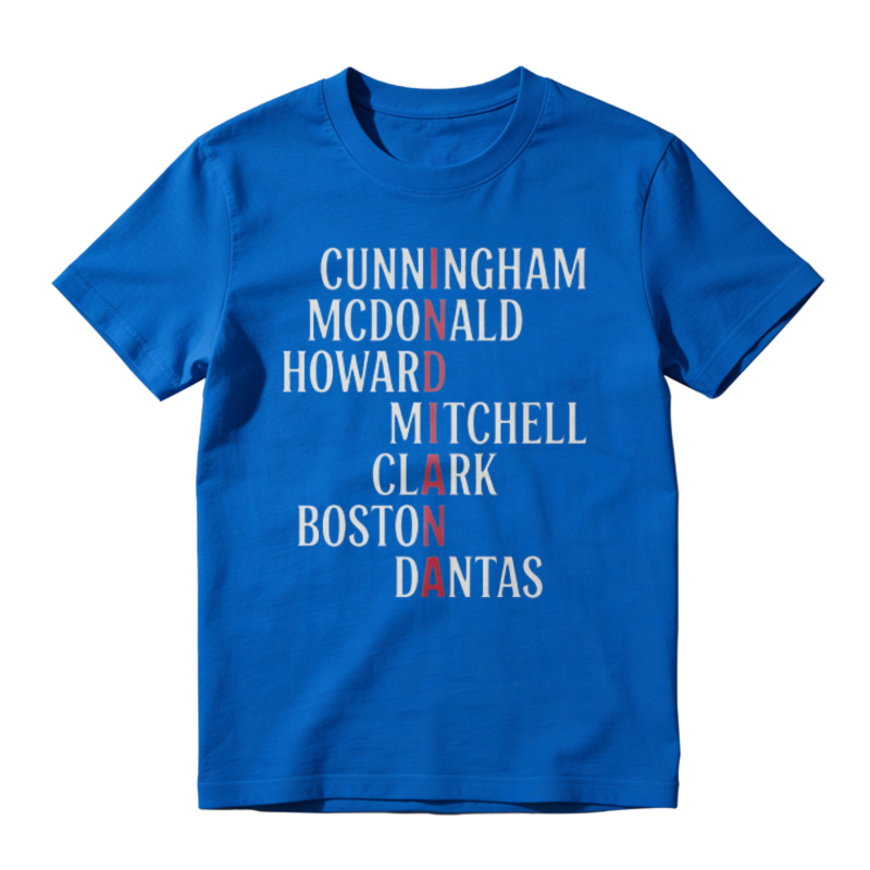 Cunningham Mcdonald Howard Mitchell Clark Boston Dantas Name List Unisex Classic T-shirt