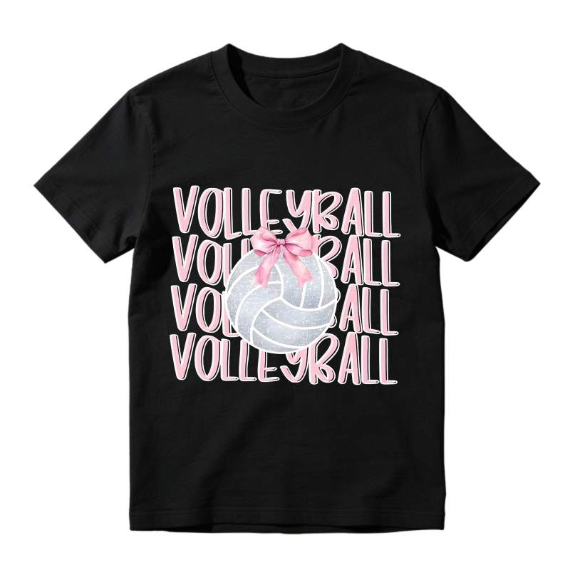 Volleyball With Pink Bow And Text Design T-shirt