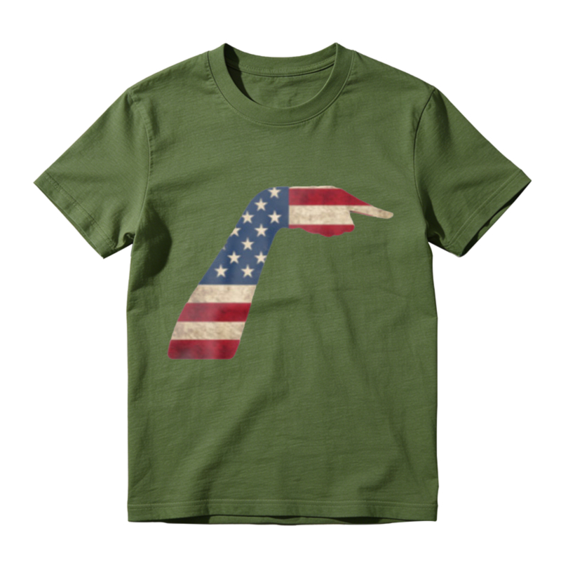 American Flag Hand Pointing Right Graphic Unisex Classic T-shirt