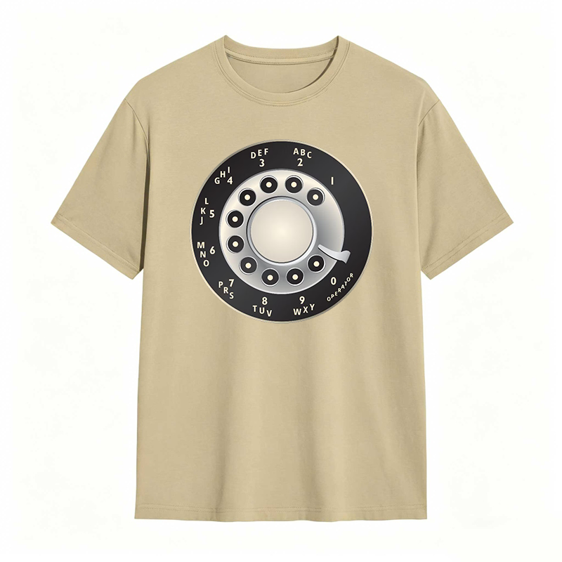 Rotary Dial Phone Pattern T-shirt