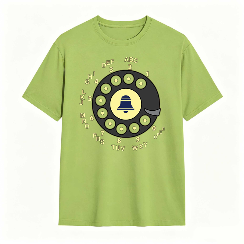 Retro Telephone Dial With Bell Design T-shirt
