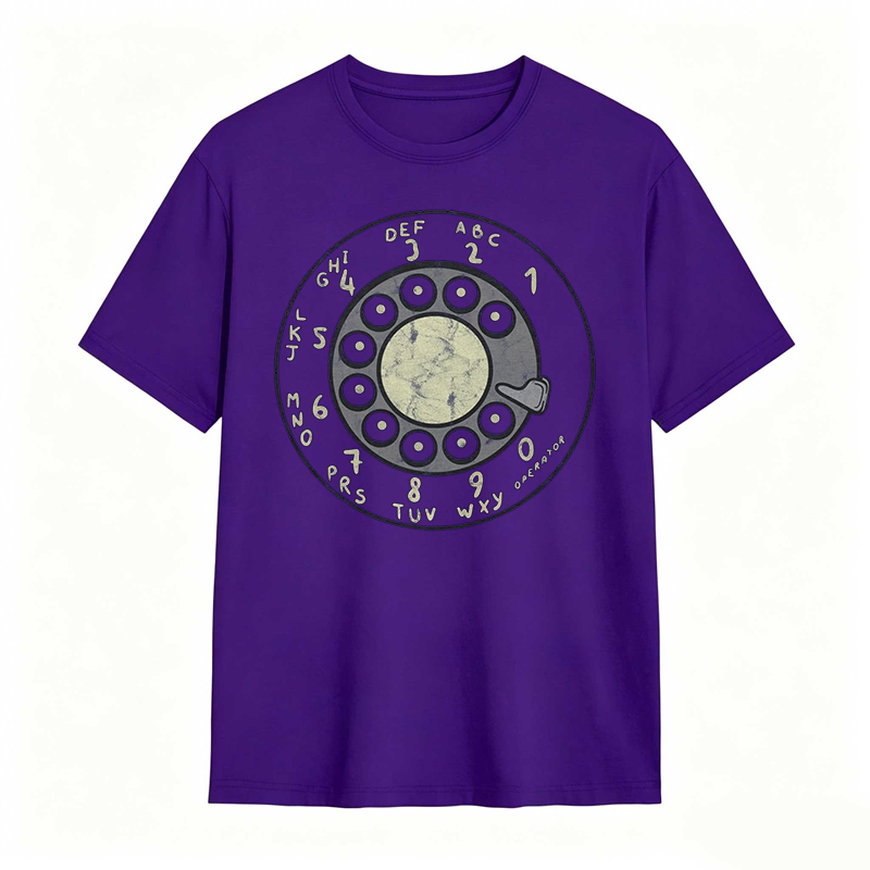 Retro Rotary Dial Phone Design T-shirt