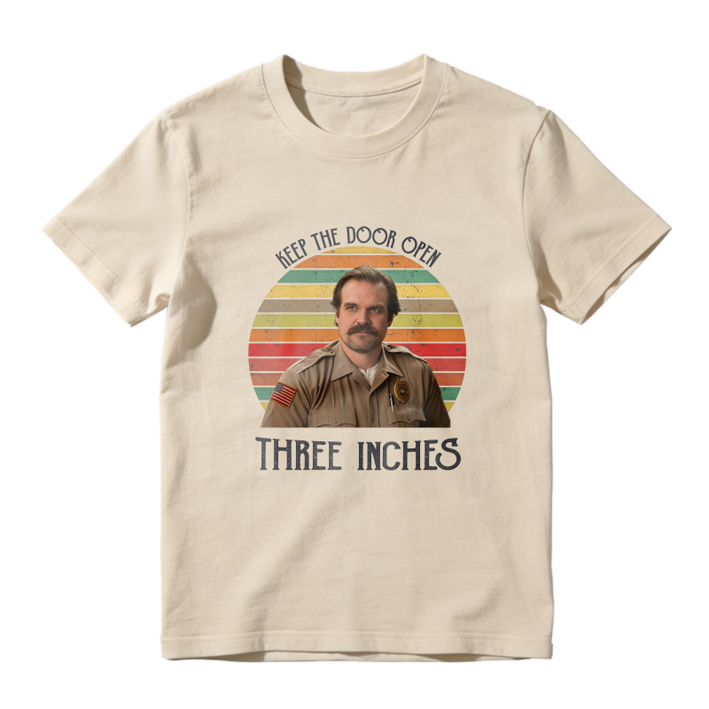 Keep The Door Open Three Inches Retro Vintage Style Unisex Classic T-shirt
