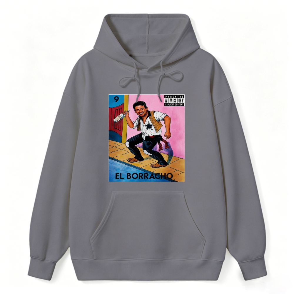 El Borracho Mexican Loteria Card Hoodie
